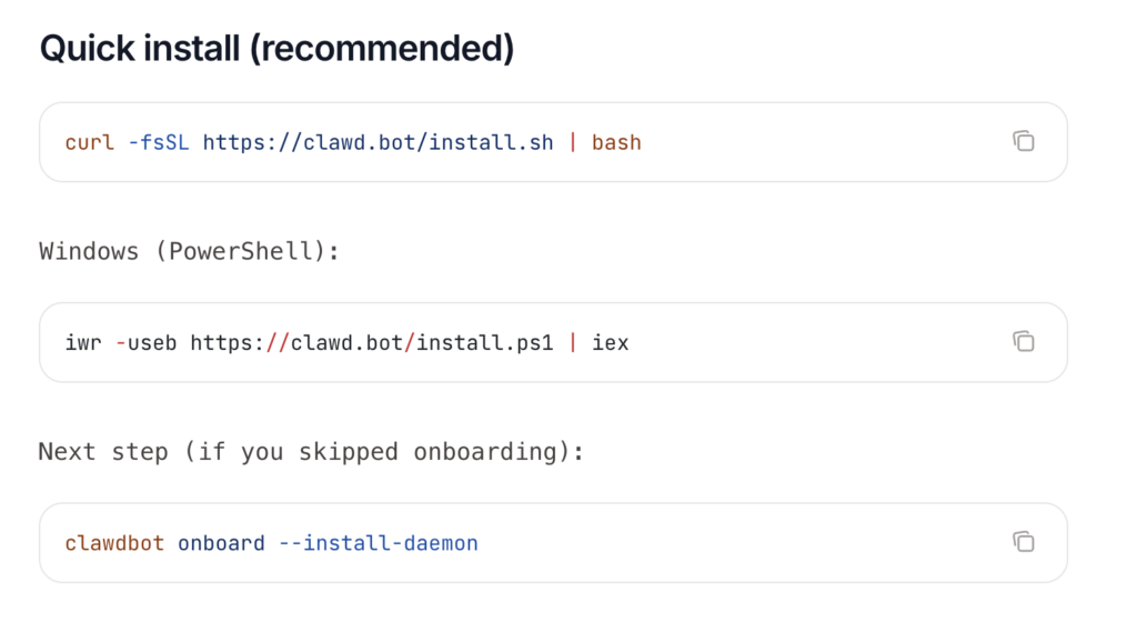 Clawdbot quick install guide